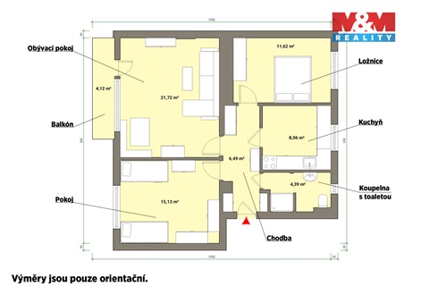 Prodej bytu 3+1, 64 m² - 2