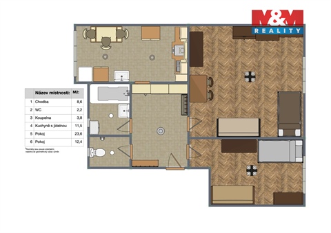 Prodej bytu 2+1, 58 m² 12