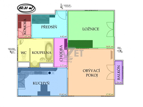 Prodej bytu 2+1, 60 m² - 6