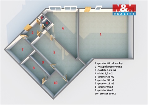 Prodej obchodních prostor, 202 m² 6