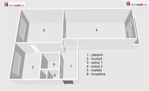 Prodej bytu 2+1, 53 m² - 6