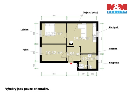 Prodej bytu 2+1, 53 m² 10