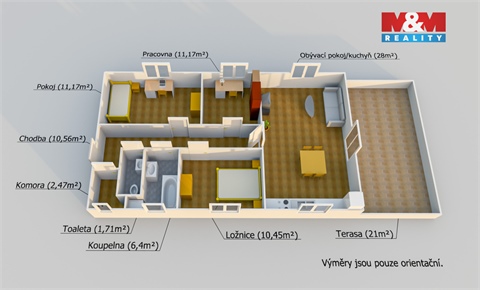 Prodej bytu 4kk, 82 m² 2