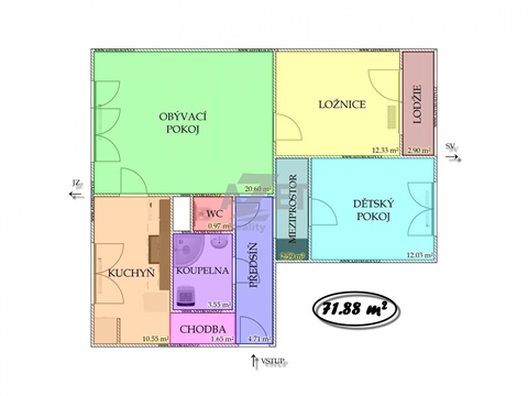 Prodej bytu 3+1, 72 m² 6