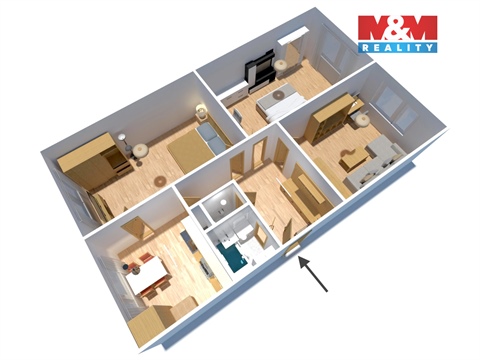 Prodej bytu 3+1, 82 m² - 2