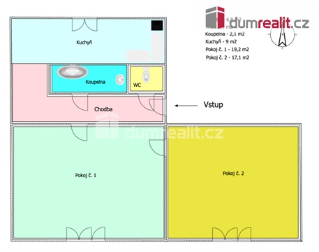 Pronájem bytu 2+1, 56 m² - 20