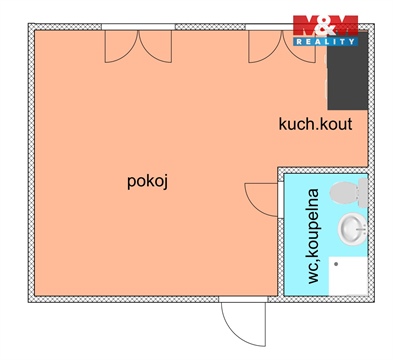 Pronájem bytu 1kk, 23 m² 6