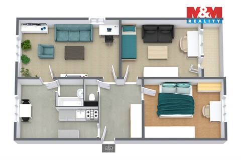 Prodej bytu 3+1, 75 m² - 2