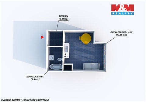 Pronájem bytu 1kk, 31 m² - 10