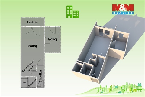 Prodej bytu 2kk, 41 m² - 2