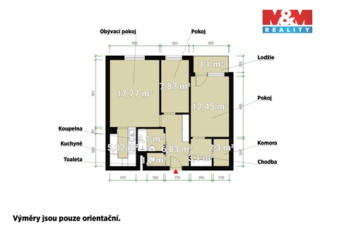 Prodej bytu 3kk, 64 m² - 14