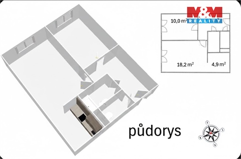 Prodej bytu 2kk, 43 m² - 10