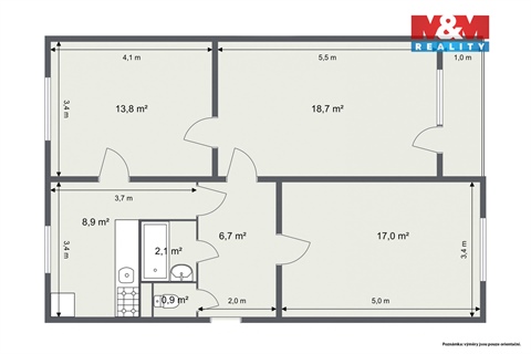 Prodej bytu 3+1, 70 m² - 2