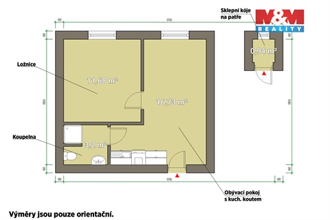 Pronájem bytu 2kk, 33 m² 4