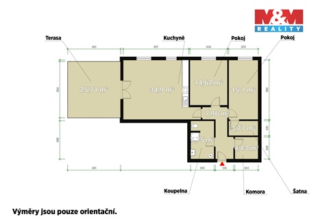 Pronájem bytu 3kk, 90 m² - 14