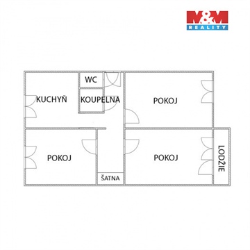Prodej bytu 3+1, 83 m² - 0