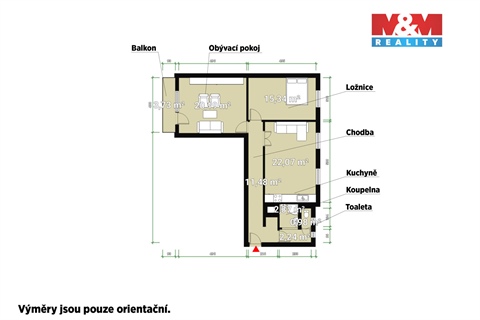 Pronájem bytu 3kk, 74 m² - 0