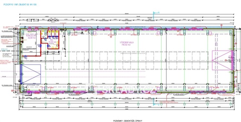 Pronájem skladu / haly, 843 m² - 2