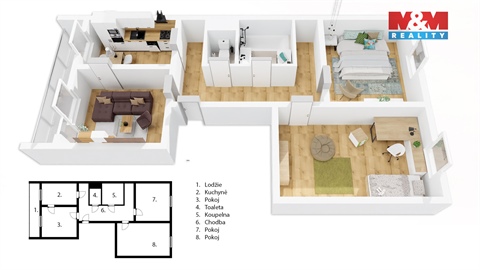 Prodej bytu 3+1, 80 m² - 2