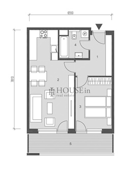 Pronájem bytu 2kk, 50 m² - 2