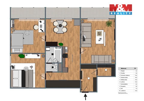 Prodej bytu 3+1, 80 m² 20