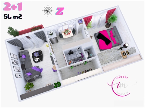 Pronájem bytu 2+1, 54 m² 8