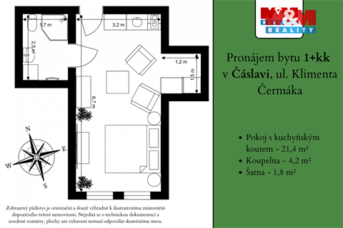Pronájem bytu 1kk, 27 m² 10