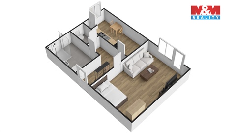 Pronájem bytu 1+1, 40 m² 4