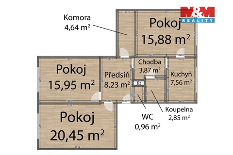 Prodej bytu 3+1, 85 m² - 12