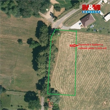 Prodej stavebního pozemku, 2 629 m² - 0