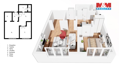 Prodej bytu 2+1, 60 m² 16