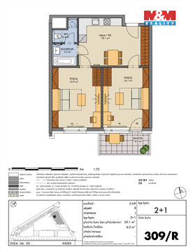Prodej bytu 2+1, 59 m² - 0