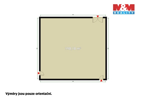 Pronájem kanceláře, 198 m² 2