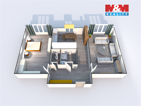 Prodej bytu 2+1, 52 m² - 0