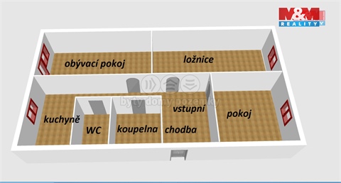 Pronájem bytu 3+1, 73 m² - 8