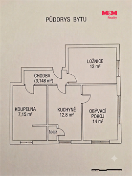 Prodej bytu 2+1, 48 m² - 0