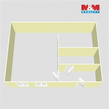 Pronájem bytu 1kk, 34 m² 2