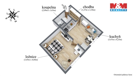 Prodej bytu 1+1, 36 m² - 12