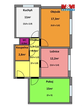 Prodej bytu 3+1, 76 m² - 6