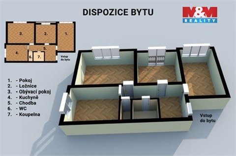 Prodej bytu 3+1, 76 m² - 0