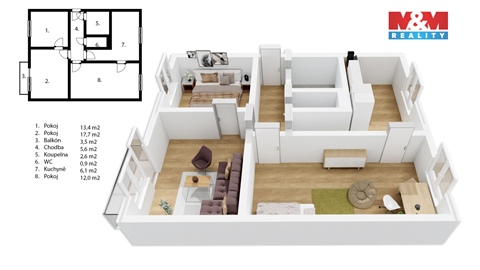 Prodej bytu 3+1, 66 m² - 10