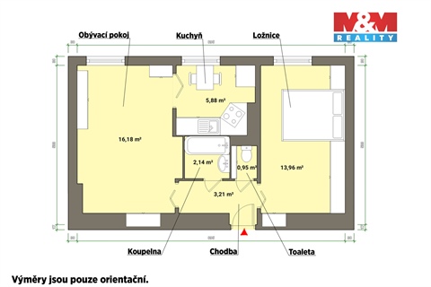 Pronájem bytu 2+1, 43 m² 10