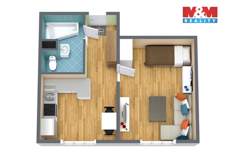 Prodej bytu 1+1, 35 m² - 2