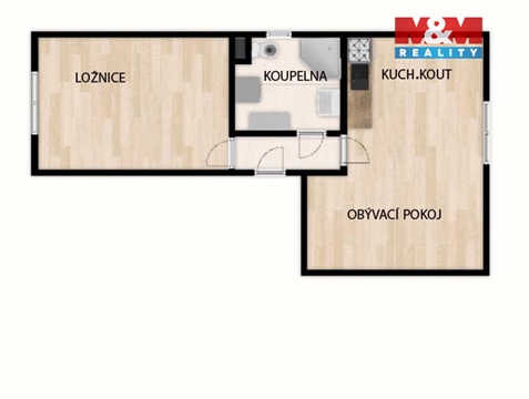 Pronájem bytu 2kk, 48 m² - 4
