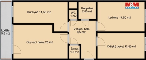 Prodej bytu 3+1, 82 m² 10