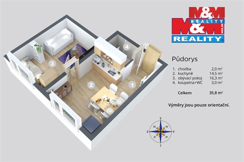 Prodej bytu 1+1, 35 m² 8