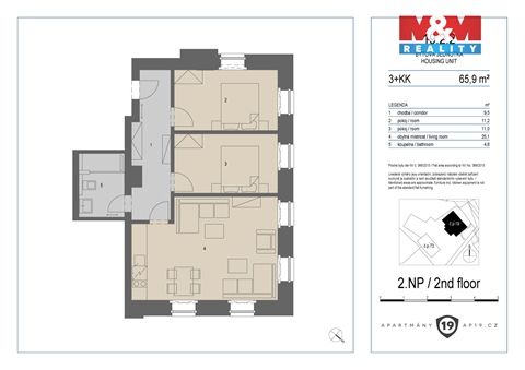 Prodej bytu 3kk, 62 m² 10