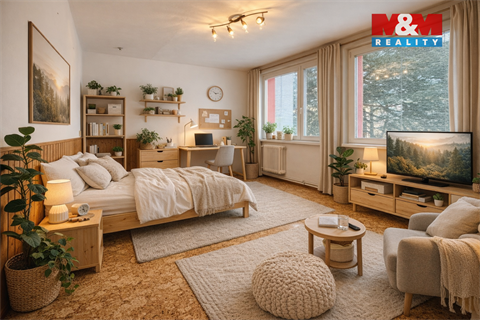 Pronájem bytu 1kk, 33 m² 2