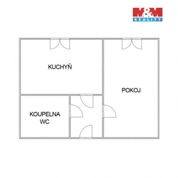 Pronájem bytu 1+1, 30 m² - 6