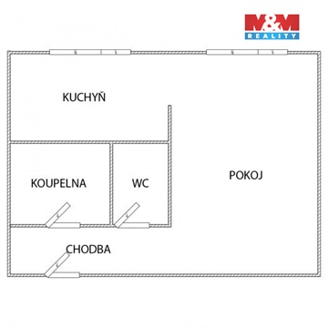 Pronájem bytu 1+1, 27 m² - 6